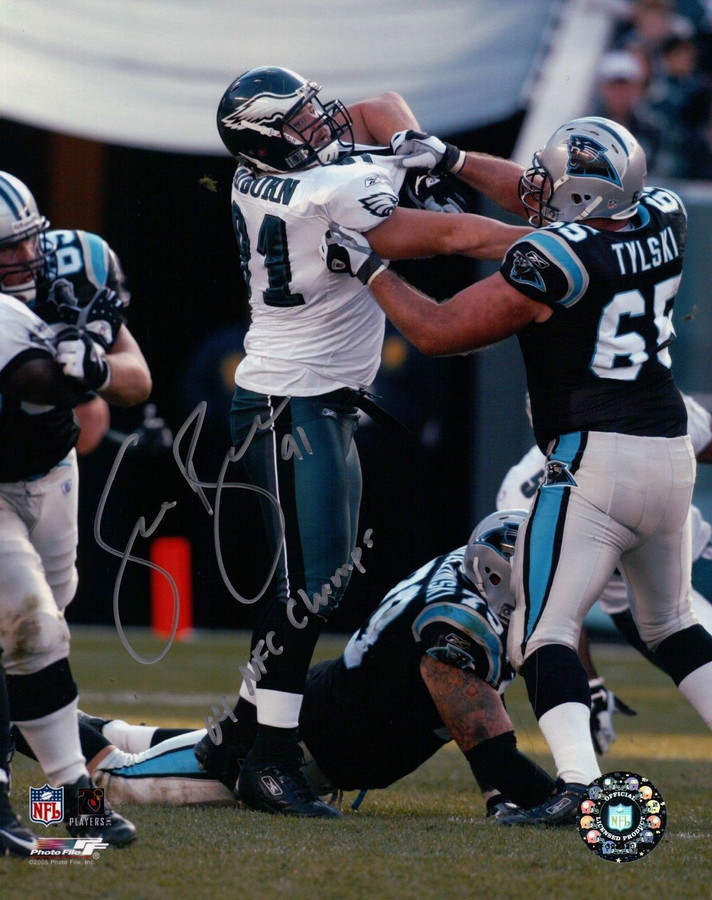 Sam Rayburn Signed 8X10 Photo Autograph "04 NFC Champs" Eagles Auto w/COA