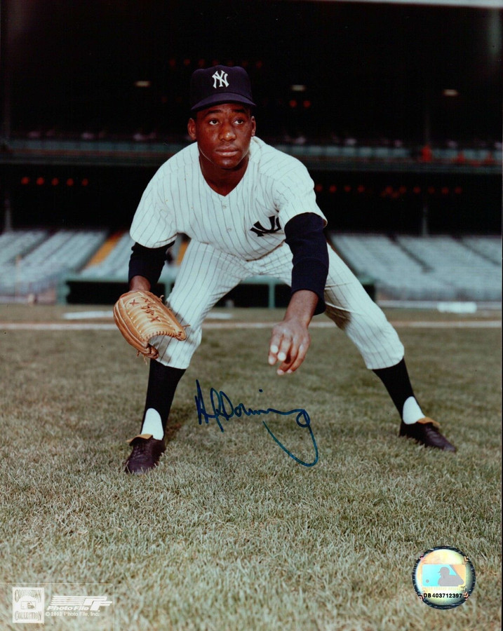 Al Downing Signed 8X10 Photo Autograph New York Yankees Blue Ink Auto w/COA
