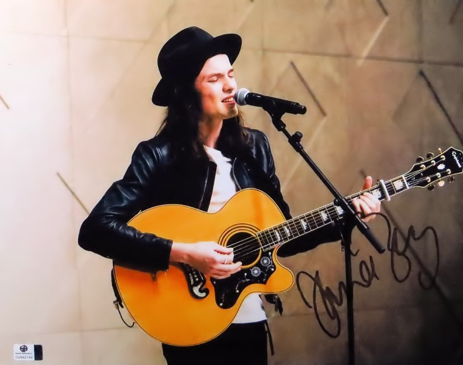 James Bay Signed Autographed 11X14 Photo Cute Sexy Singing w/Hat GV842149