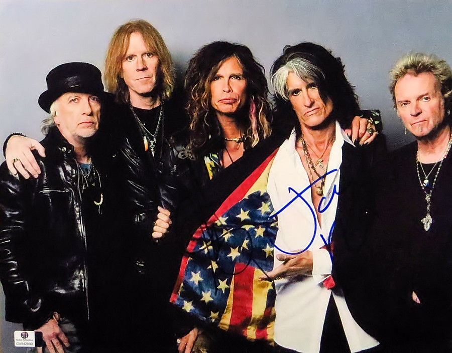 Steven Tyler Joe Perry Dual Signed Autographed 11X14 Photo Aerosmith GV842099