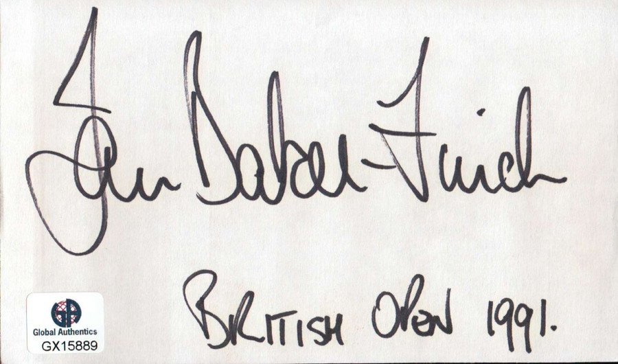 Ian Baker-Finch Signed Autographed Index Card PGA Golf Legend Masters GX15889