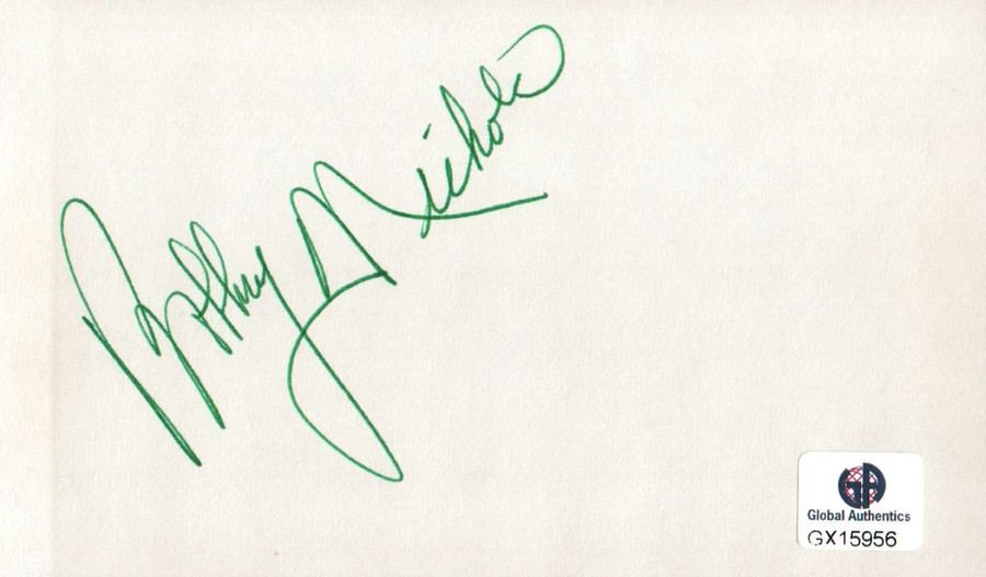 Bobby Nichols Signed Autographed Index Card PGA Golf Legend Masters GX15956