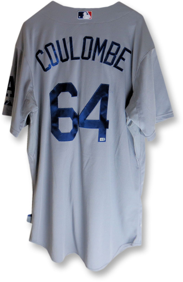 Daniel Coulombe Team Issue Jersey Dodgers Road Gray 2015 #64 MLB H836340