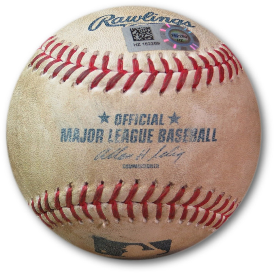 Yasiel Puig Game Used Baseball 8/2/14 - Foul Ball vs. Schlitter Dodgers HZ162289