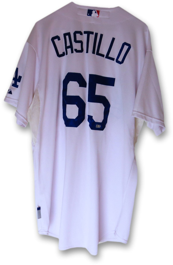 Wilkin Castillo Team Issue Jersey Dodgers Home White 2013 #65 MLB HZ844067