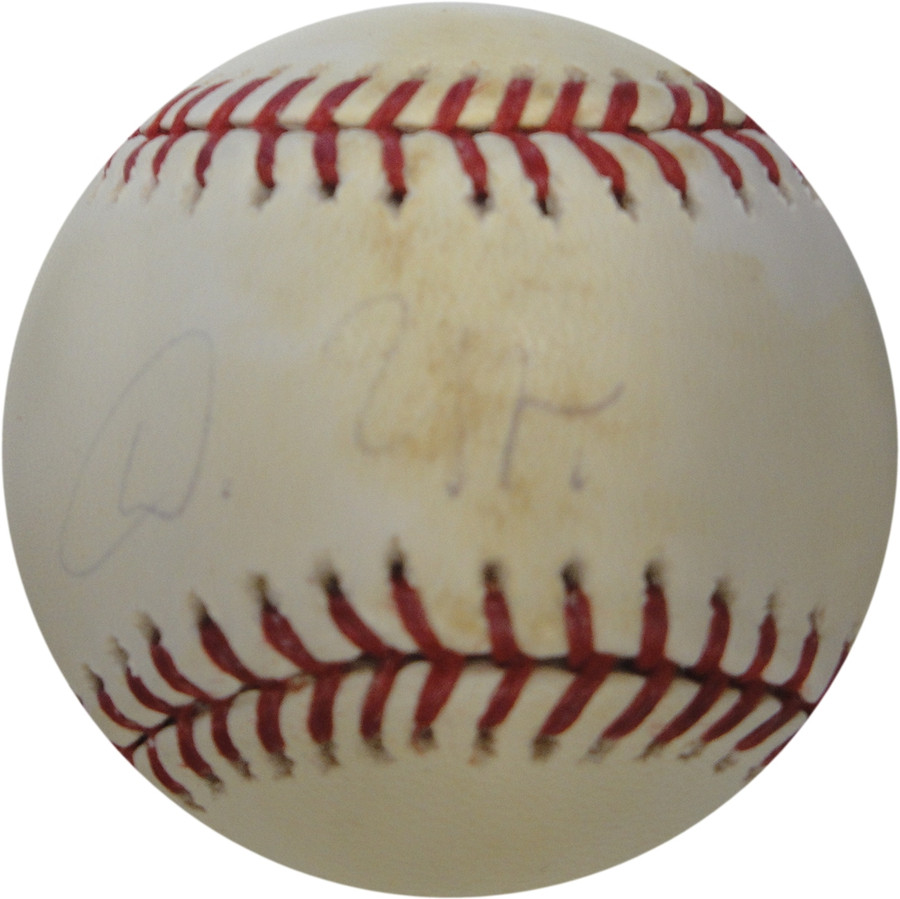 Dan Uggla Hand Signed Autographed Major League Baseball VERY Faded NAXCOM