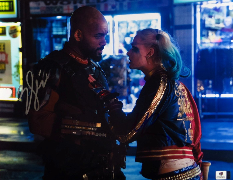 Will Smith Margot Robbie Signed Autographed 11X14 Photo Suicide Squad GV849469