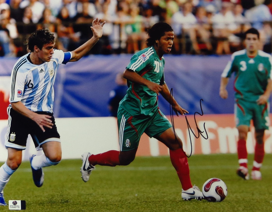 Giovani dos Santos Signed Autographed 11X14 Photo LA Galaxy Mexico GV849179