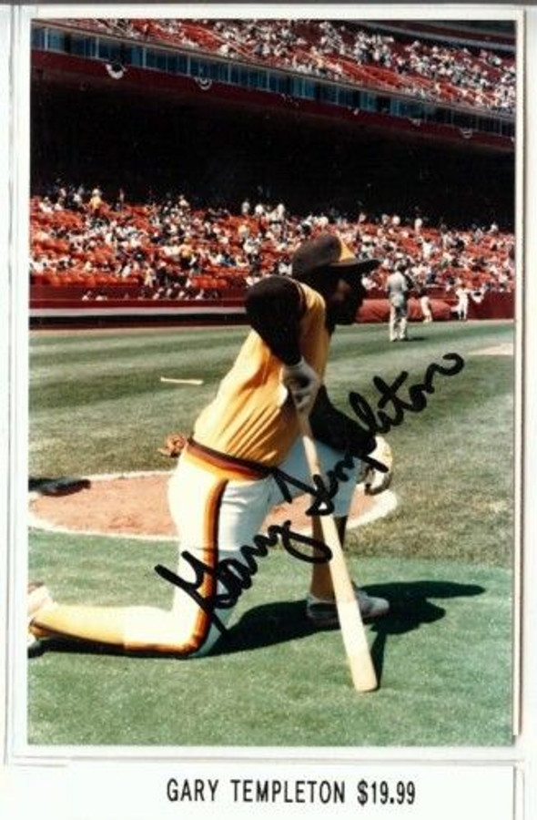 Gary Templeton Signed 4 X 6 Photo Auto Autograph Padres