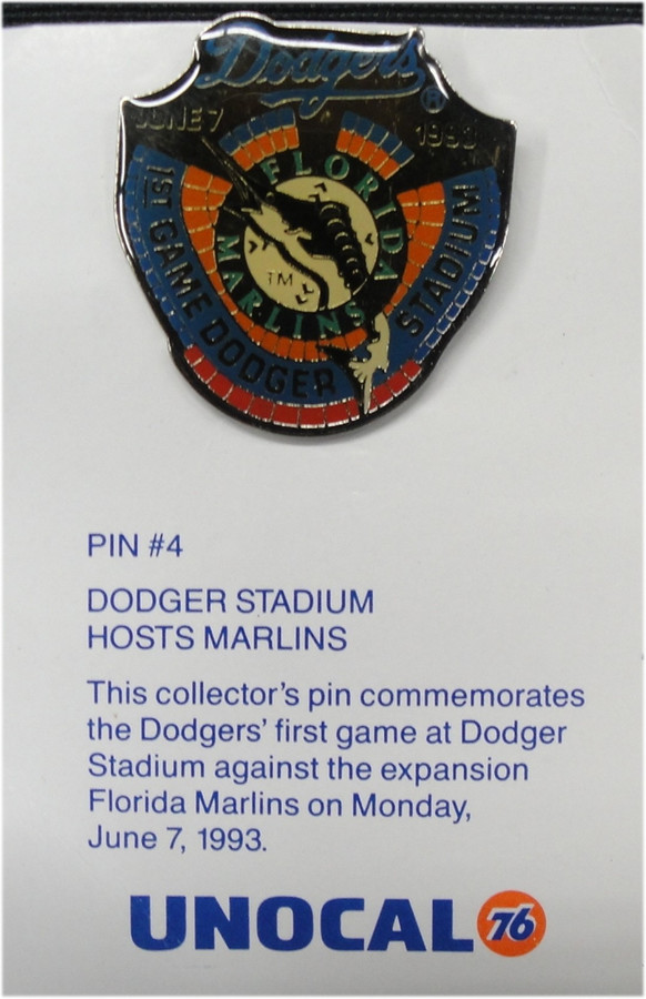 1 Pin Dodger Stadium Hosts Marlins Los Angeles Dodgers Unocal 76