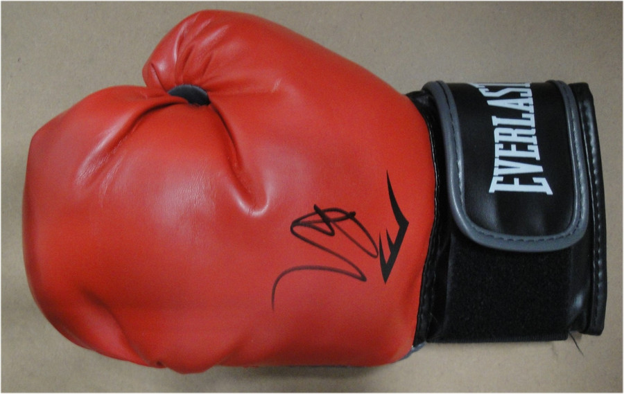 Edgar Ramirez  Hand Signed Autographed Everlast Boxing Glove Black Pannel Left