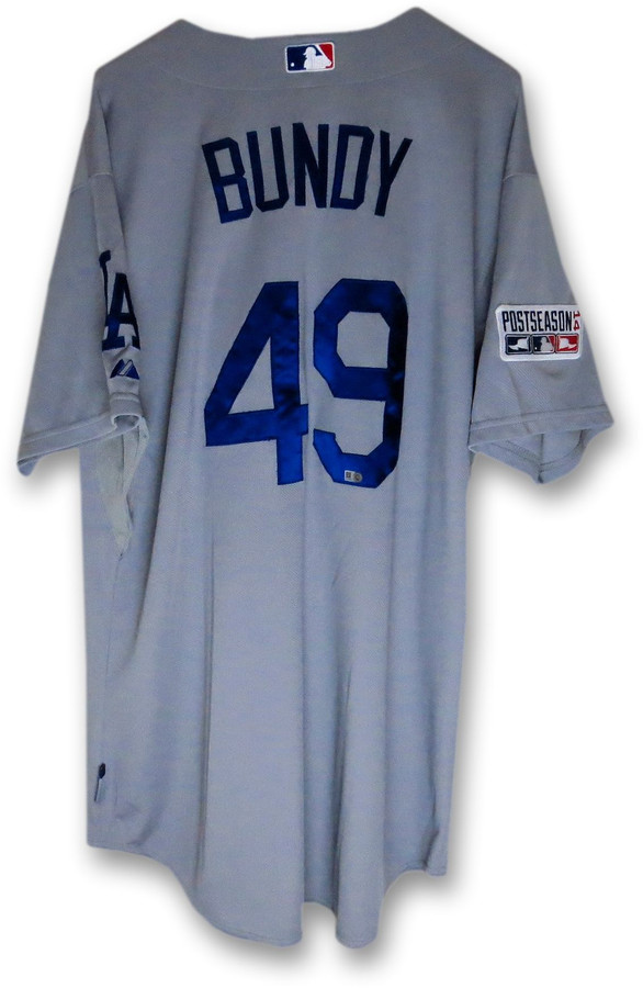 Lorenzo Bundy Team Issue Jersey Dodgers Road  2014 Playoff #29 Sz 48 HZ515548