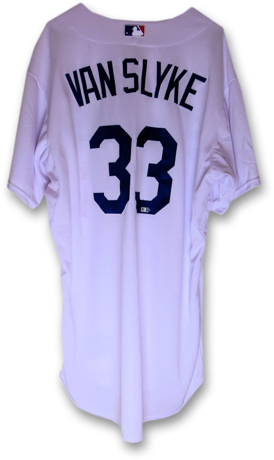 Scott Van Slyke Team Issue Jersey Dodgers Home White 2015 #33 Sz 48 JB085685