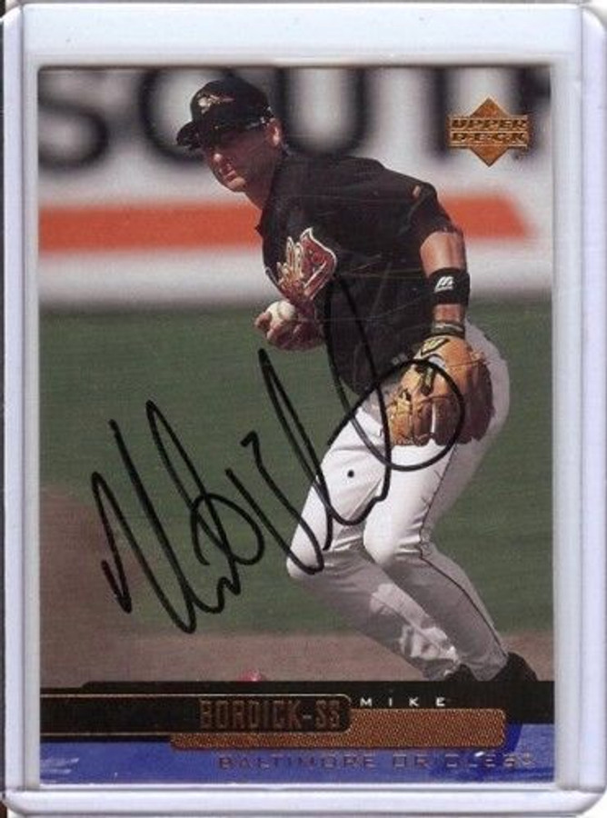 Mike Bordick 2000 Upper Deck Signed Card Auto Autograph