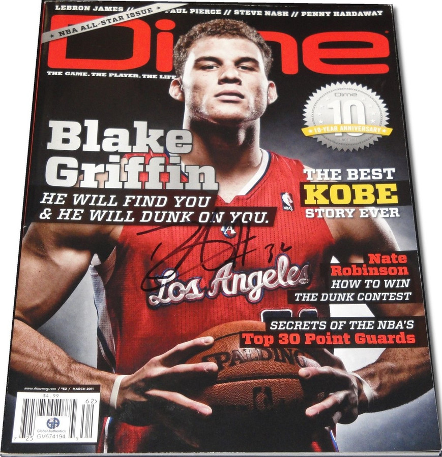 Blake Griffin Signed Autographed Dime Full Intact Magazine LA Clippers GA COA