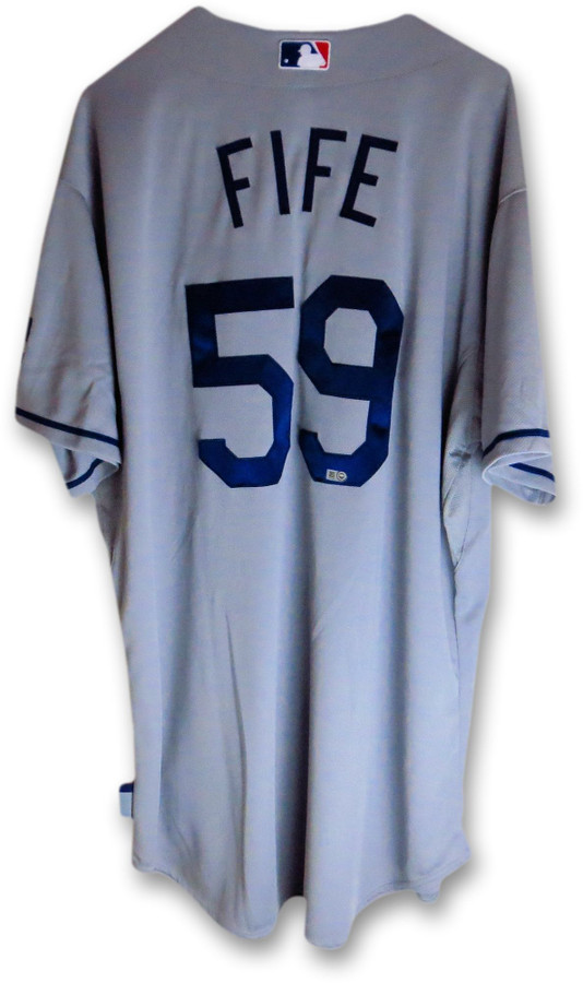 Stephen Fife Team Issued Jersey Los Angeles Dodgers Road Gray #59 MLB HZ844027