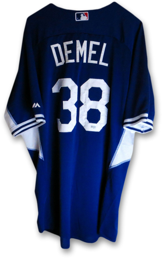 Sam Demel Team Issue 2014 Dodgers Batting Practice Jersey #38 MLB Holo