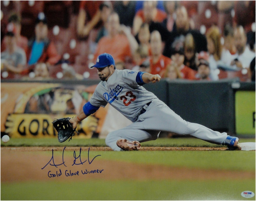 Adrian Gonzalez 2015 Los Angeles Dodgers Gold Glove Stadium Issue