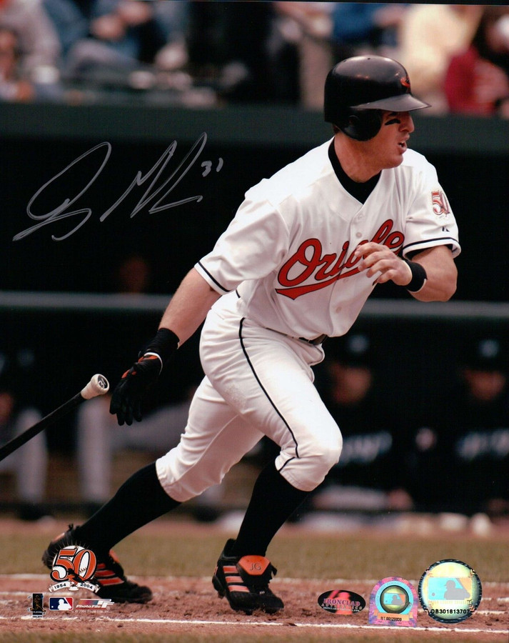 Jay Gibbons Signed 8X10 Photo Autograph Baltimore Orioles Home Swing MLB Sticker
