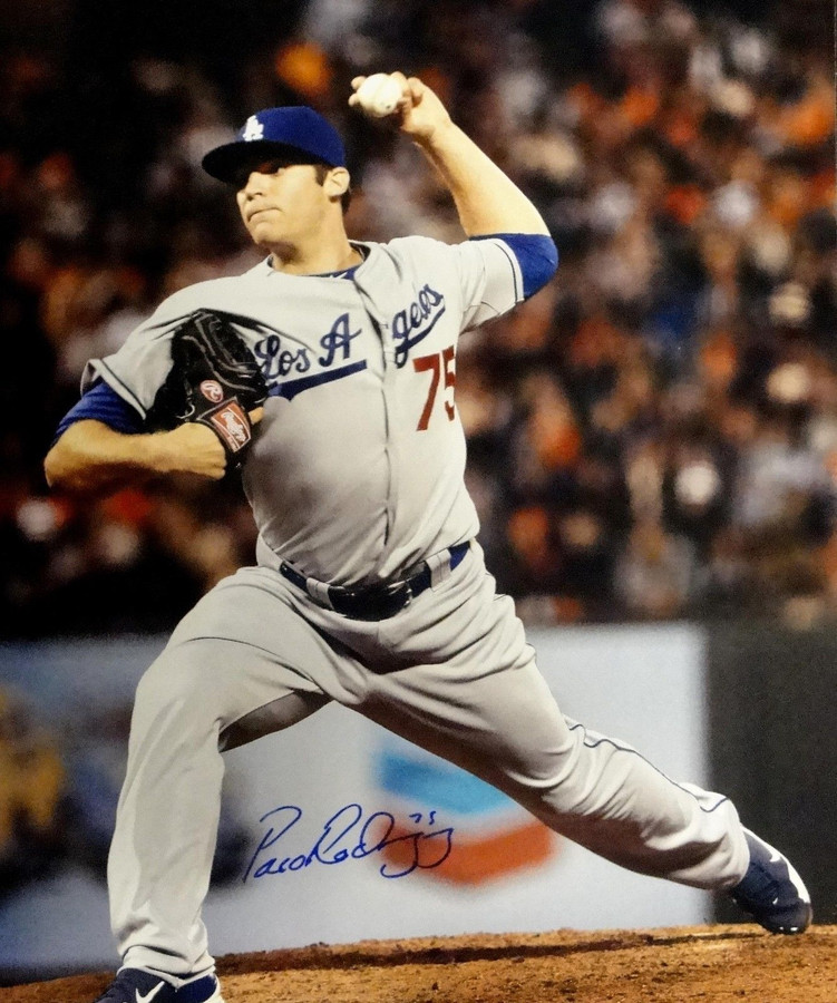 Paco Rodriguez Hand Signed Autographed 16x20 Photo LA Dodgers In Wind Up II