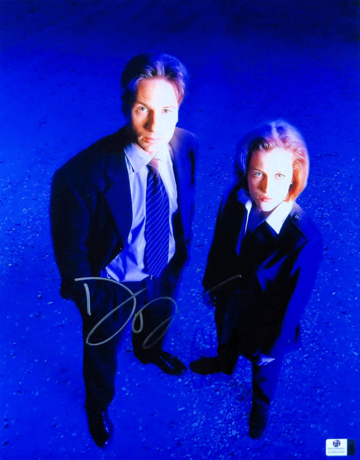 David Duchovny Gillian Anderson Signed Autographed 11X14 Photo X-Files GV852432
