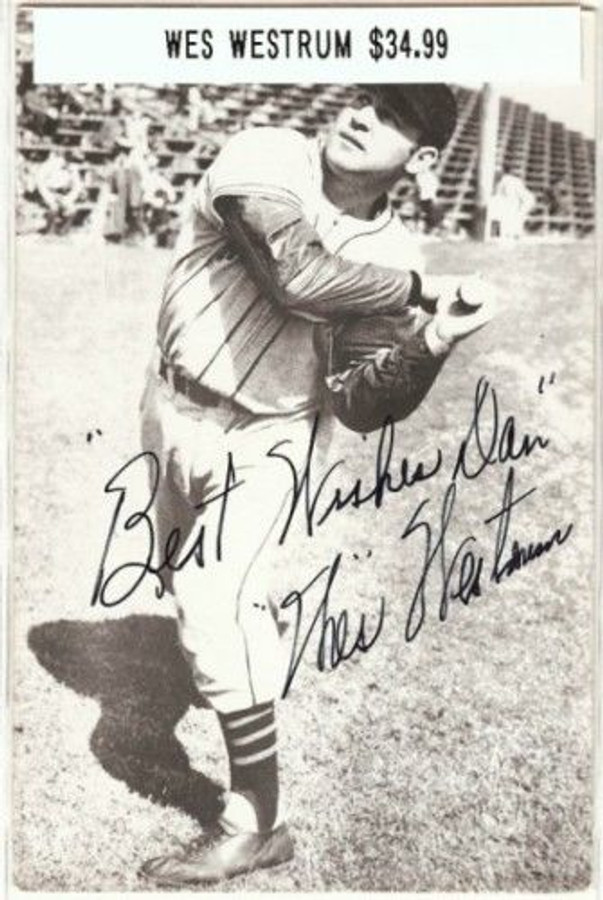 Wes Westrum Signed Vintage Postcard Auto Autograph