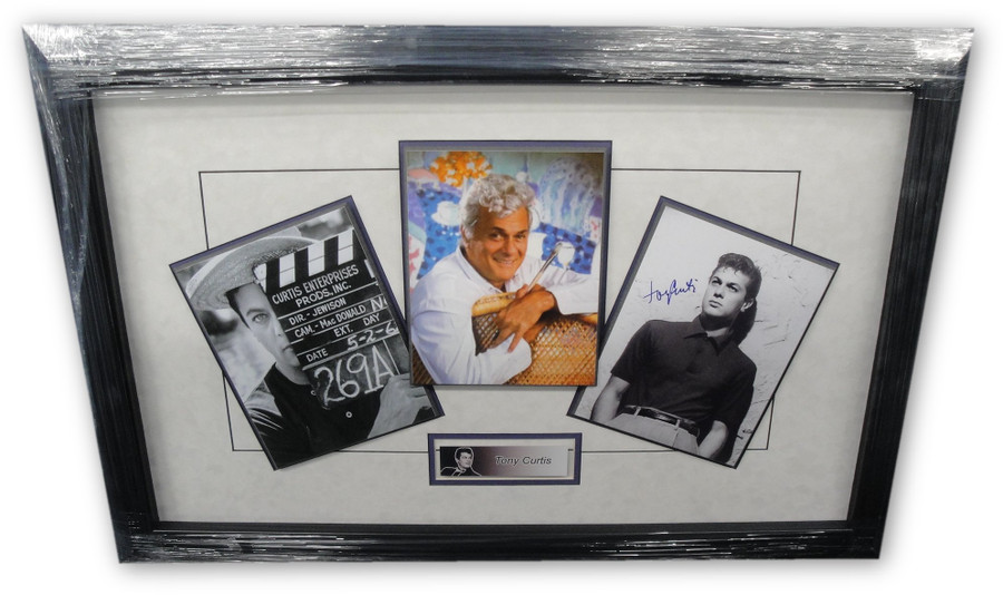 Tony Curtis Hand Signed autographed 8x10 Photo Custom Framed 24x36 GV 853700