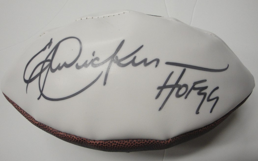 Eric Dickerson Hand Signed Autographed Full Size Football Rams White Panel HOF