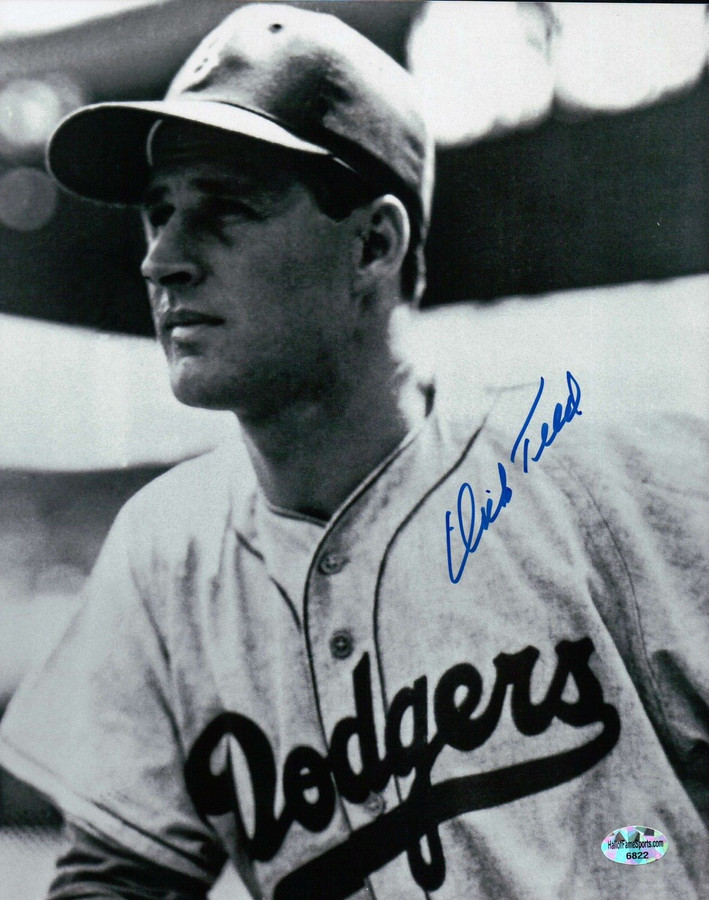 Dick Teed Signed 8X10 Photo Autograph Los Angeles Dodgers B/W Headshot Auto COA