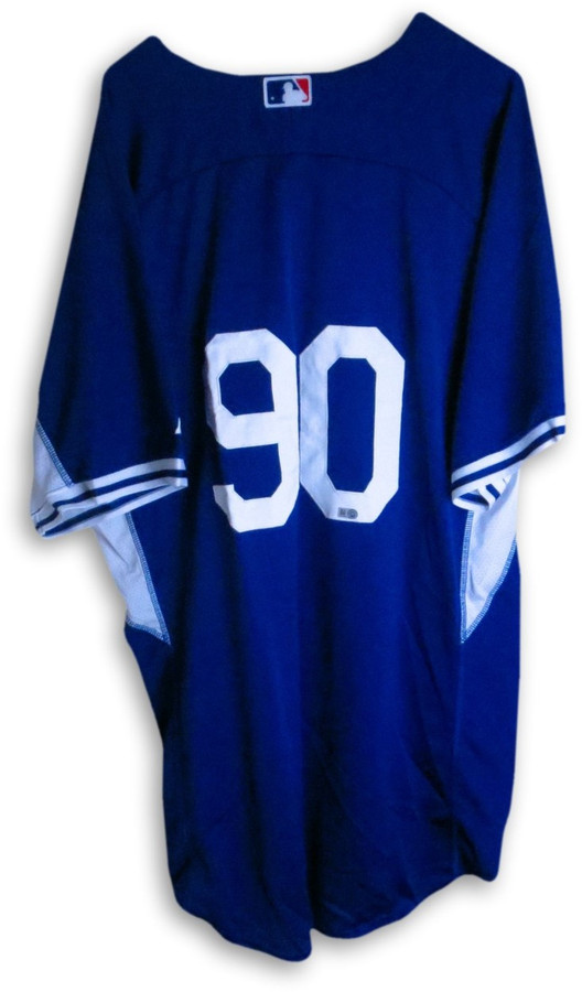 Los Angeles Dodgers Team Issue Batting Practice Jersey 2015 Blank #90 MLB Holo