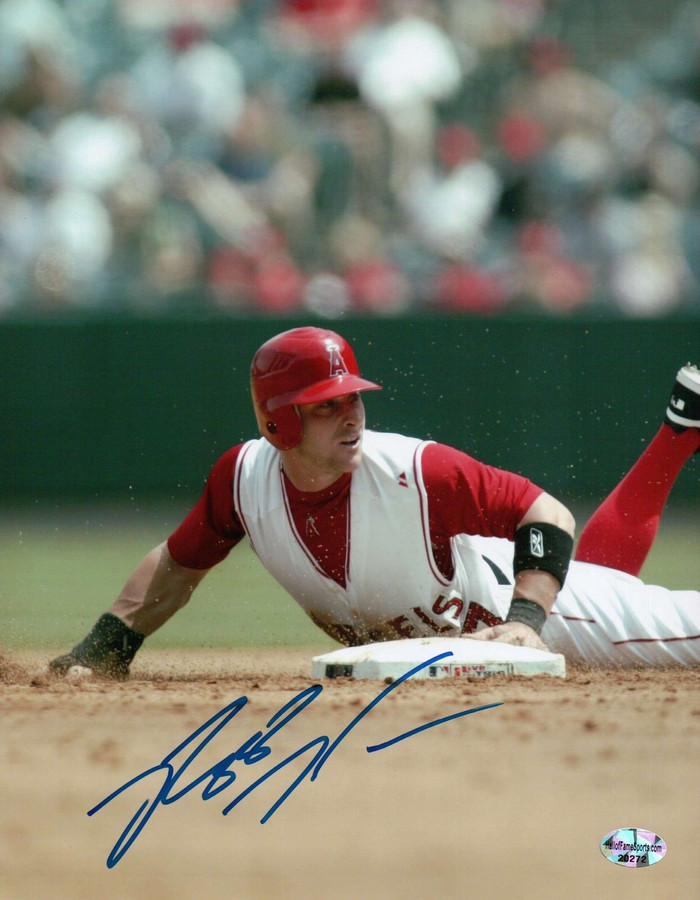 Reggie Willits Signed 8X10 Photo Autograph Anaheim Angels Home Sliding Auto COA