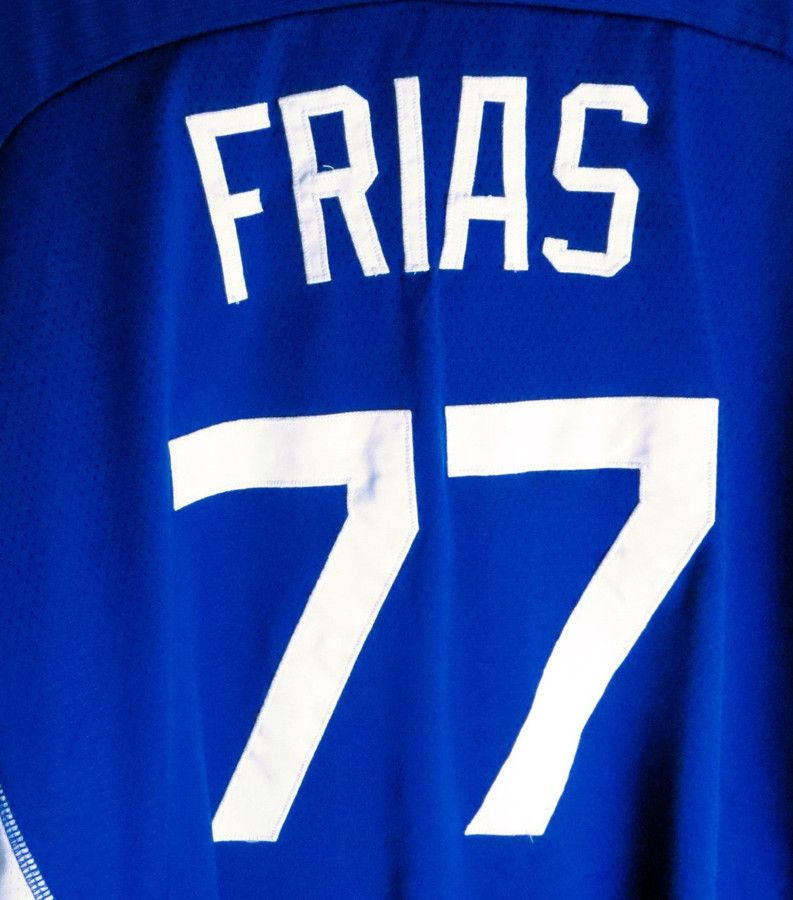 Carlos Frias Team Issue Batting Practice Jersey 2014 Dodgers #77 Size 48