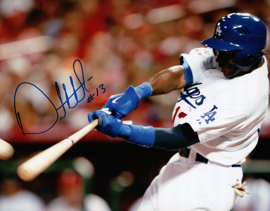 Orlando Hudson Signed 8X10 Photo Autograph LA Dodgers Close-Up Swing Auto COA