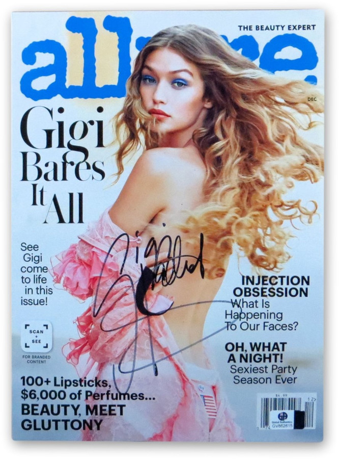 Gigi Hadid Signed Autographed Allure Magazine Sexy Gorgeous GV862615