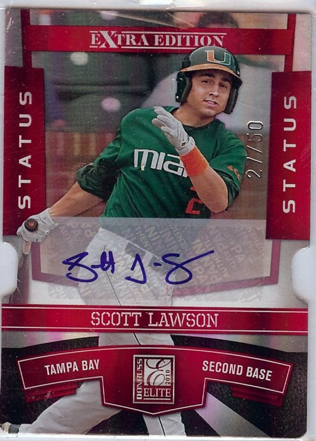 Scott Lawson 2010 Donruss Elite Status RC Rookie Autograph Rays #64 27/50