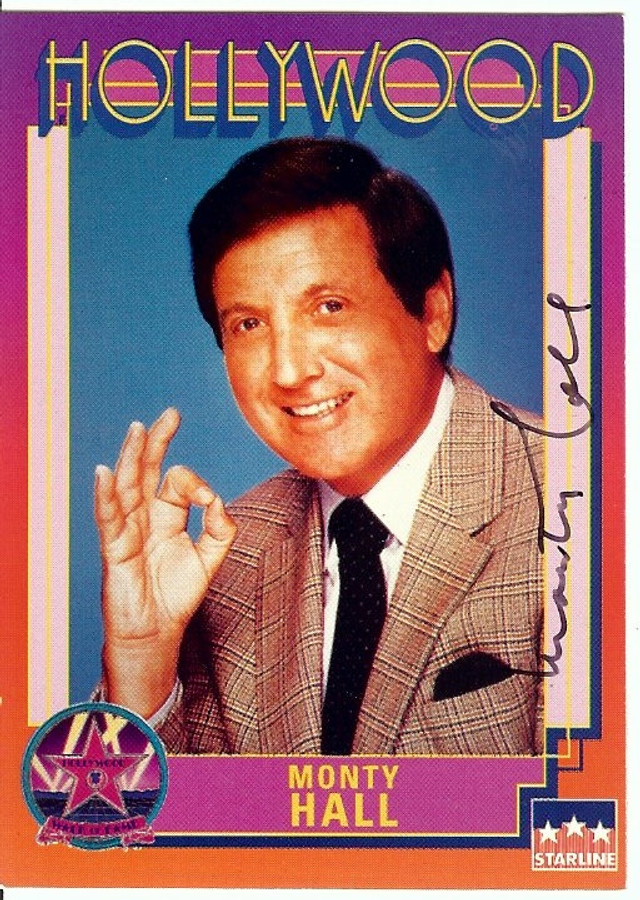 Monte Hall Signed Autographed 1991 Starline Trading Card TV Host GX19541