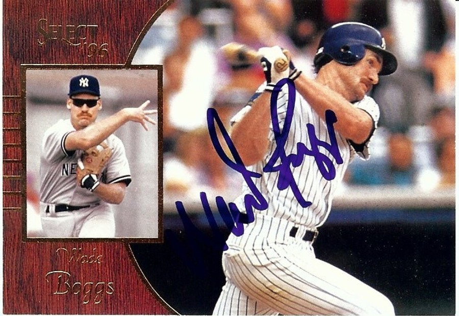 Wade Boggs Signed Autographed Baseball Card 1996 Select #1 Yankees GV862905