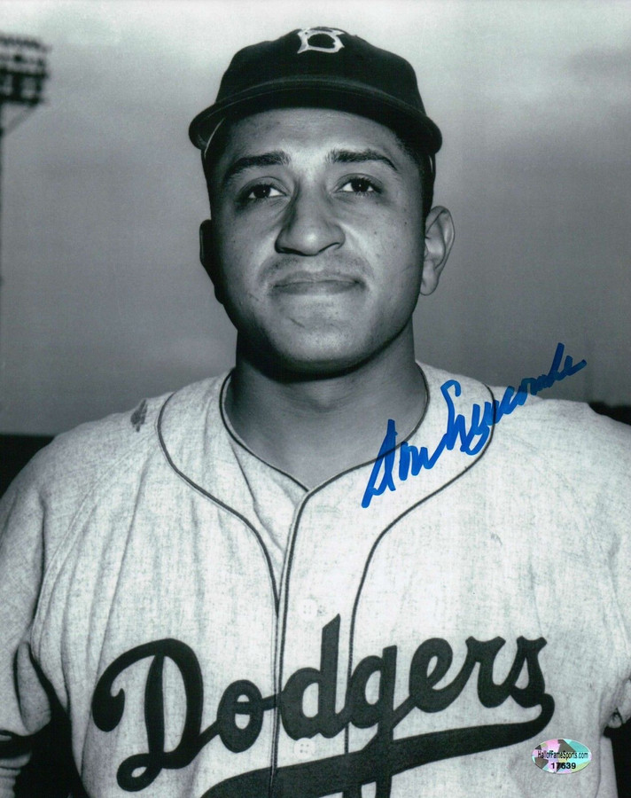 Don Newcombe Signed 8X10 Photo Autograph Dodgers Head Shot B/W Auto COA
