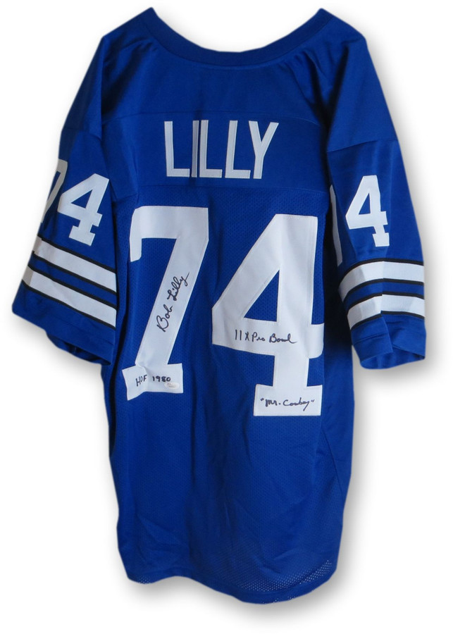 Bob Lilly Signed Autographed Jersey  Cowboys Stat Inscribed JSA COA