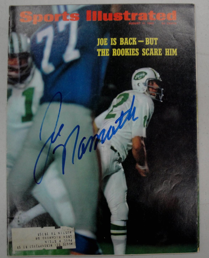 Joe Namath Signed Autographed Sports Illustrated Magazine Aug 1969 OA 8417839