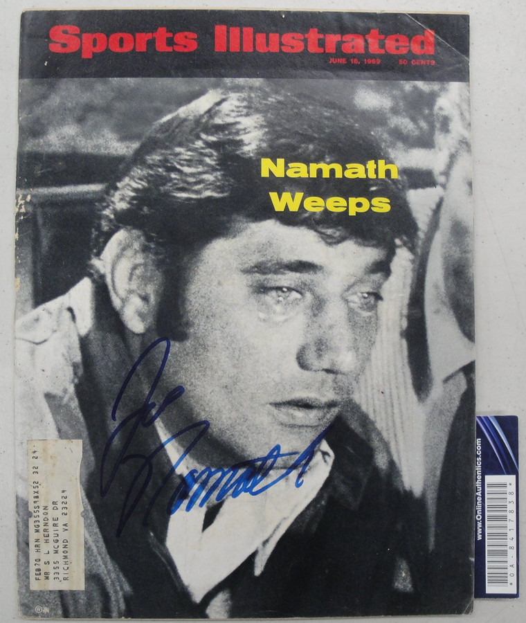 Joe Namath Signed Autographed Sports Illustrated Magazine July 1969 OA 8417838