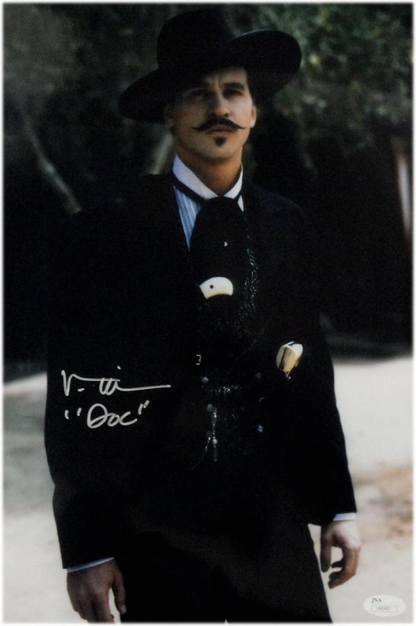 Val Kilmer Hand Signed Autographed 10x15 Photo Tombstone "Doc" JSA COA