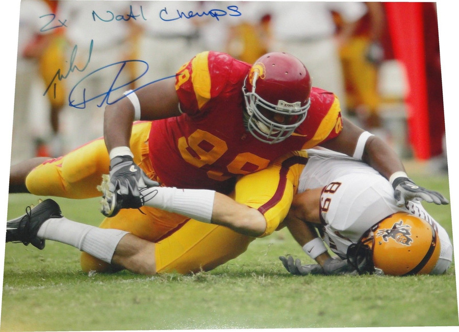 Mike Patterson Signed Autographed 16x20 Photo USC Trojans Light Signature