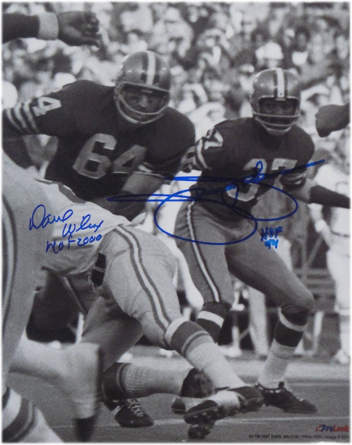 Jimmy Johnson Dave Wilcox Hand Signed Autograph 11x14 Photo San Francisco 49ers