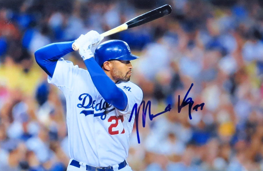 Matt Kemp Signed Autographed 12X18 Photo Los Angeles Dodgers at Bat w/COA
