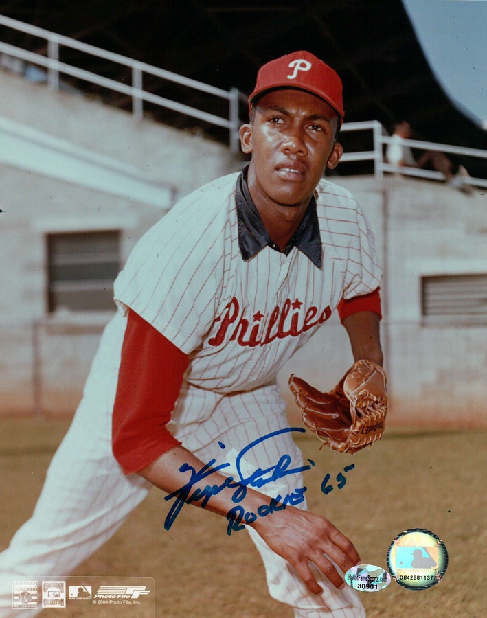Fergie Jenkins Signed 8X10 Photo Autograph "Rookie 65" Phillies w/COA Auto