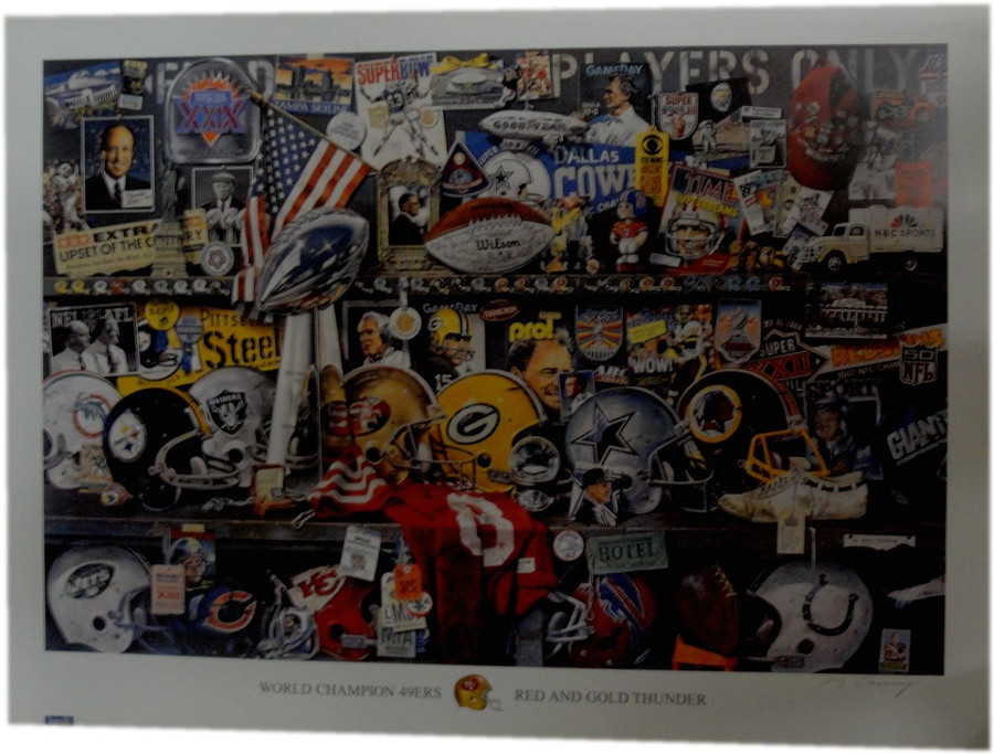 NFL Super Bowl Champions 24x32 Unsigned Lithograph Poster Print New 49ers