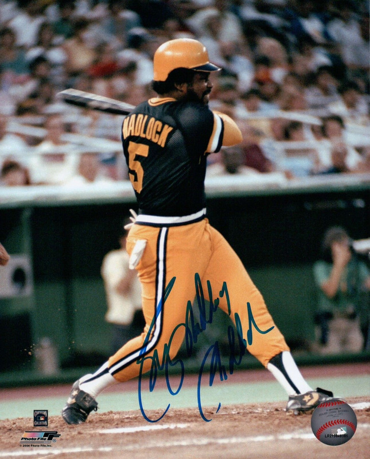 Bill Madlock Signed 8X10 Photograph "Mad Dog" Autograph Pirates After Swing COA