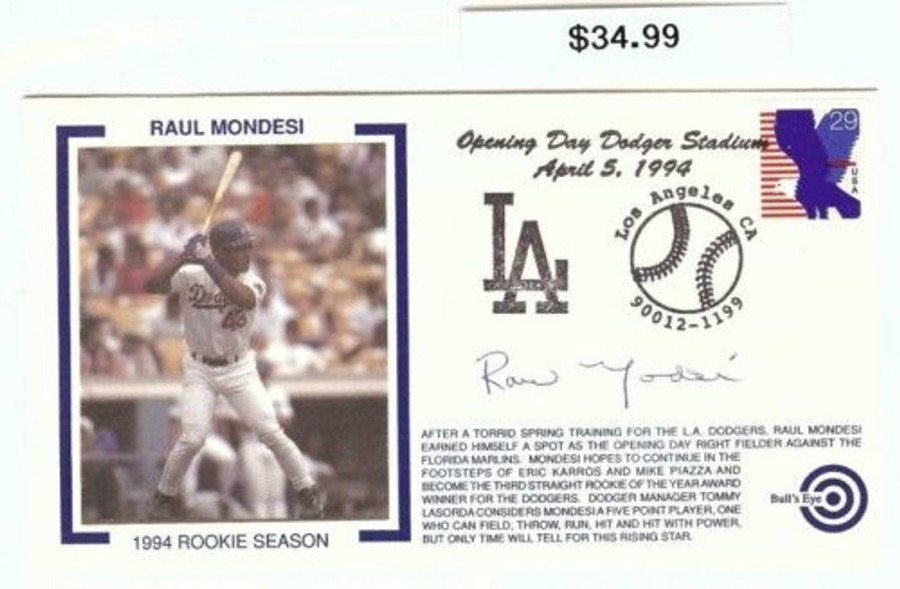 Raul Mondesi First Day Cover Cachet Auto Autograph