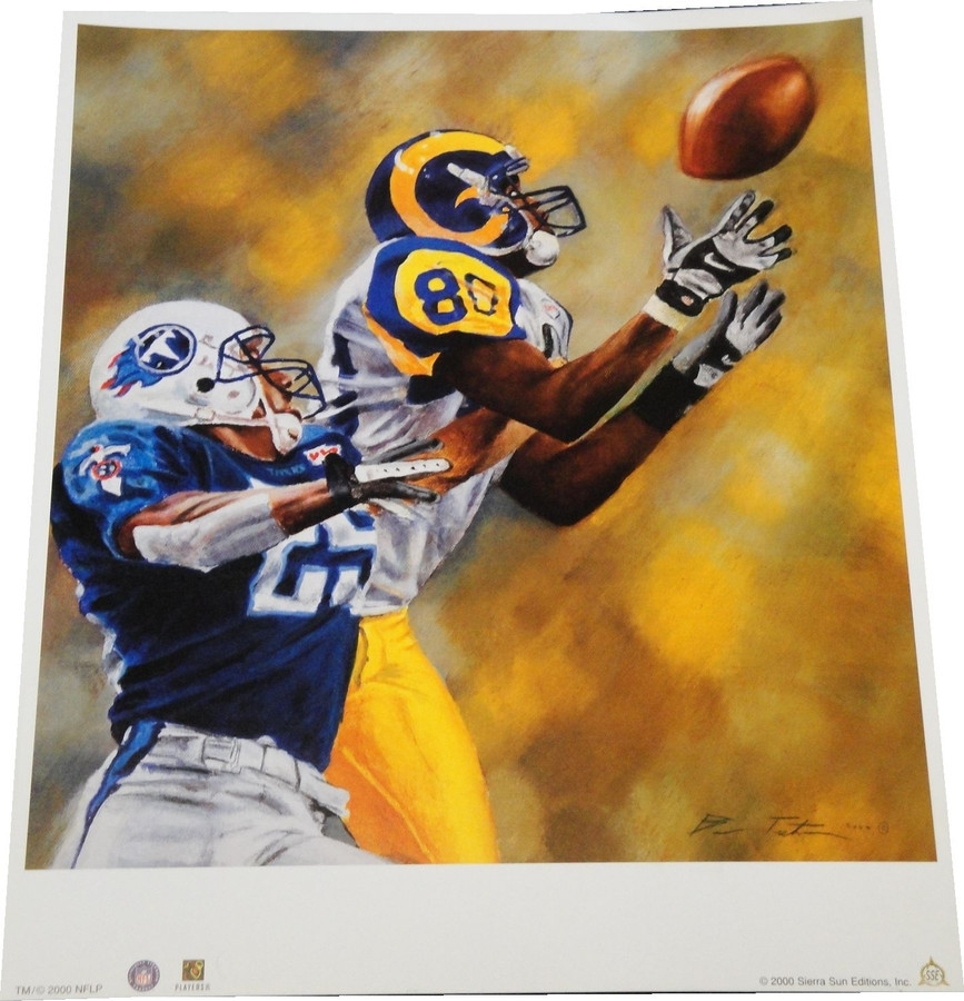 Isaac Bruce 16x19 Poster Photo Unsigned Receiving the Football Rams Brand New